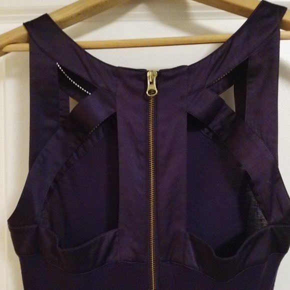 Y2K Urban Outfitters Plum Jersey Cut Out Skater Hipster Mini Dress - Picture 9 of 14
